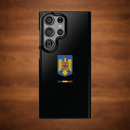 Husă cu stema României (color) și tricolor