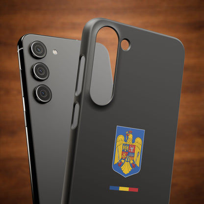 Husă cu stema României (color) și tricolor