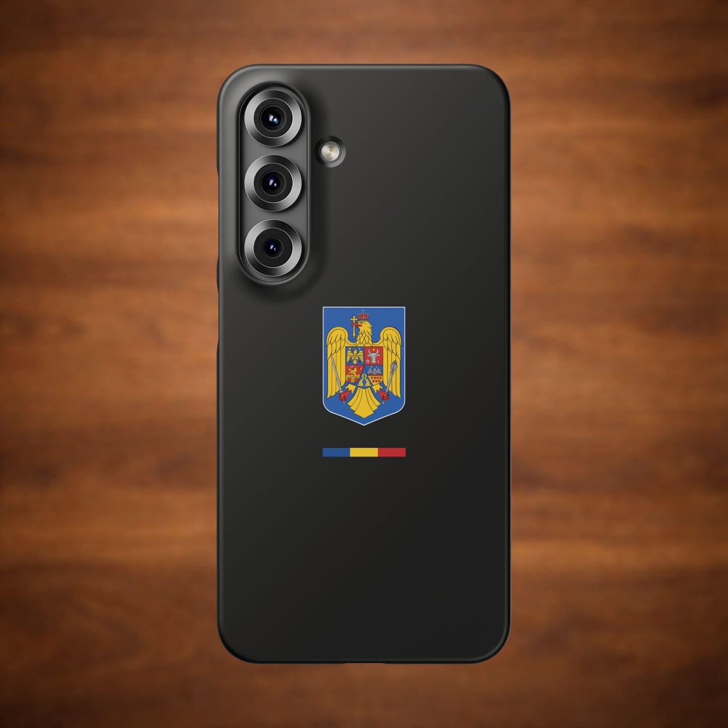 Husă cu stema României (color) și tricolor