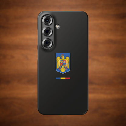 Husă cu stema României (color) și tricolor