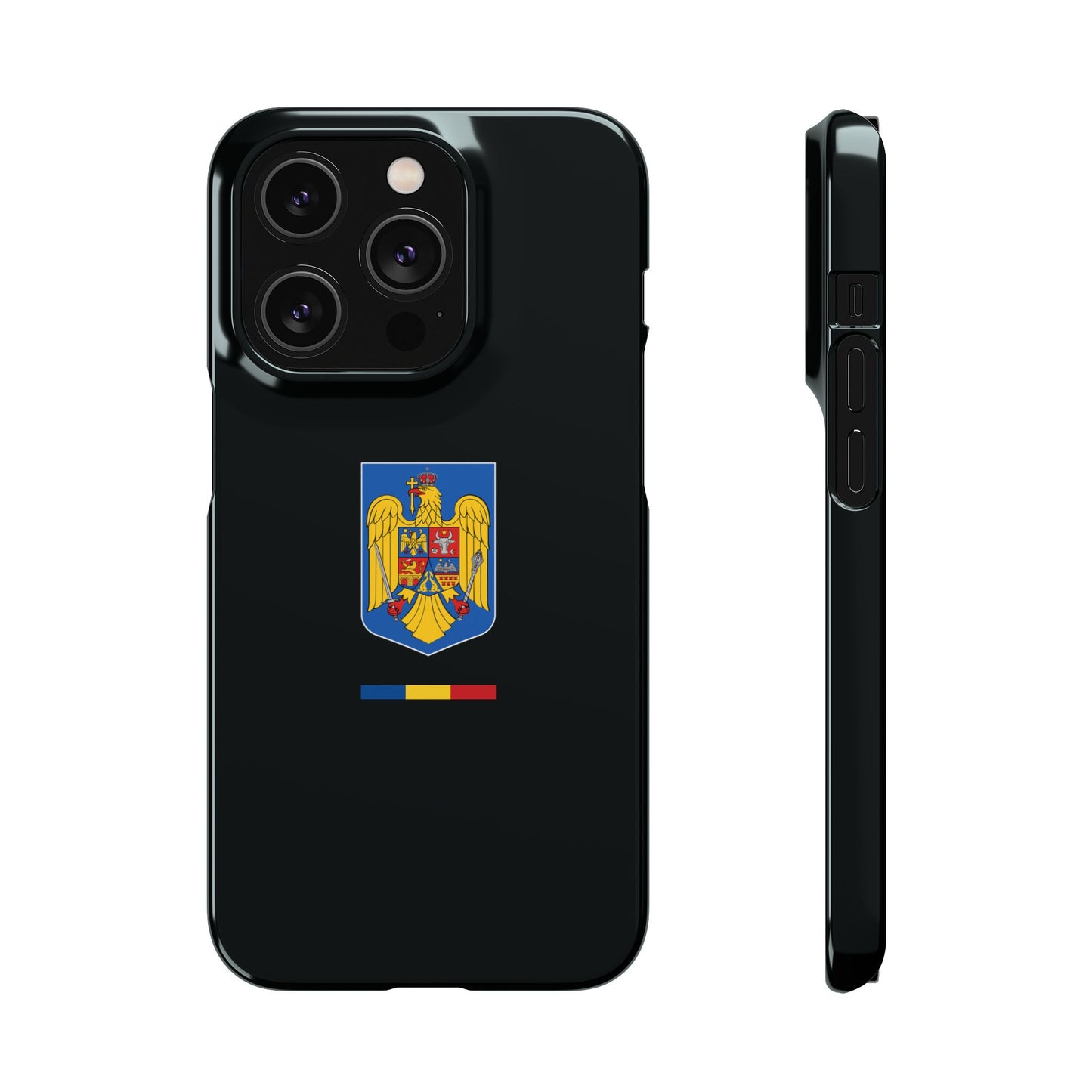 Husă cu stema României (color) și tricolor