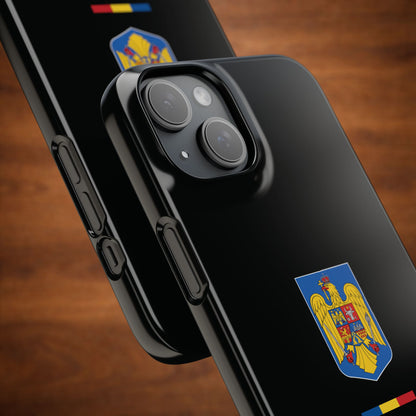 Husă cu stema României (color) și tricolor