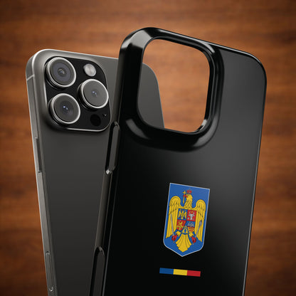 Husă cu stema României (color) și tricolor