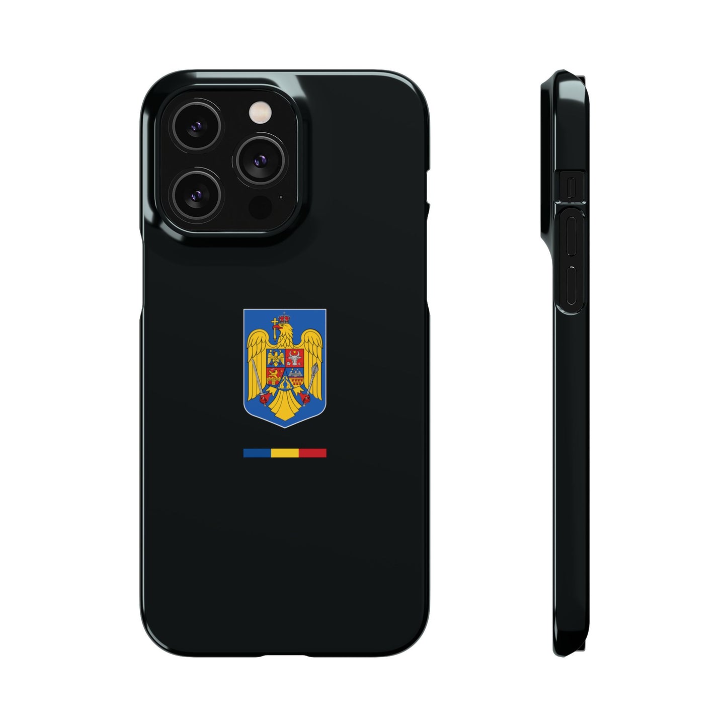 Husă cu stema României (color) și tricolor