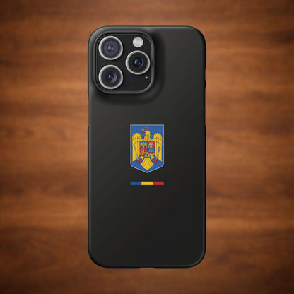 Husă cu stema României (color) și tricolor