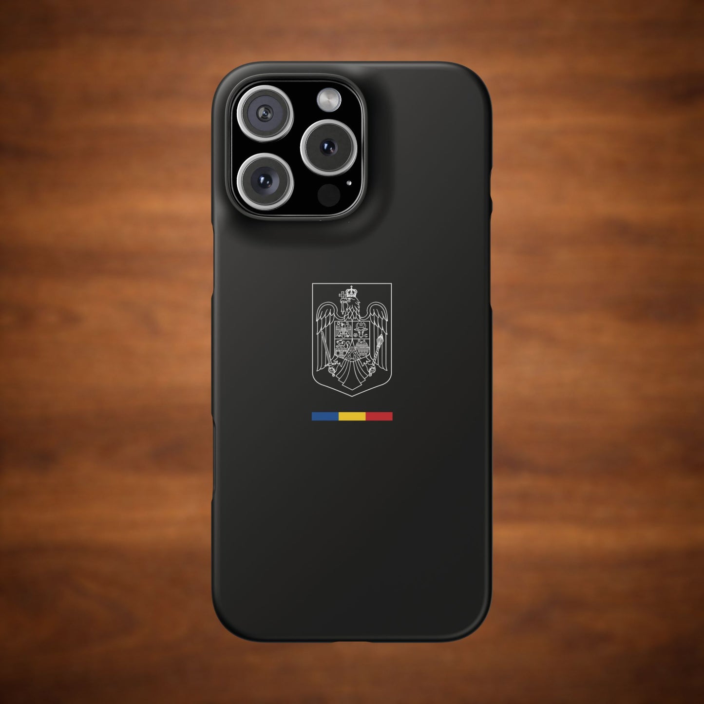 Husă cu stema României alb-negru si tricolor