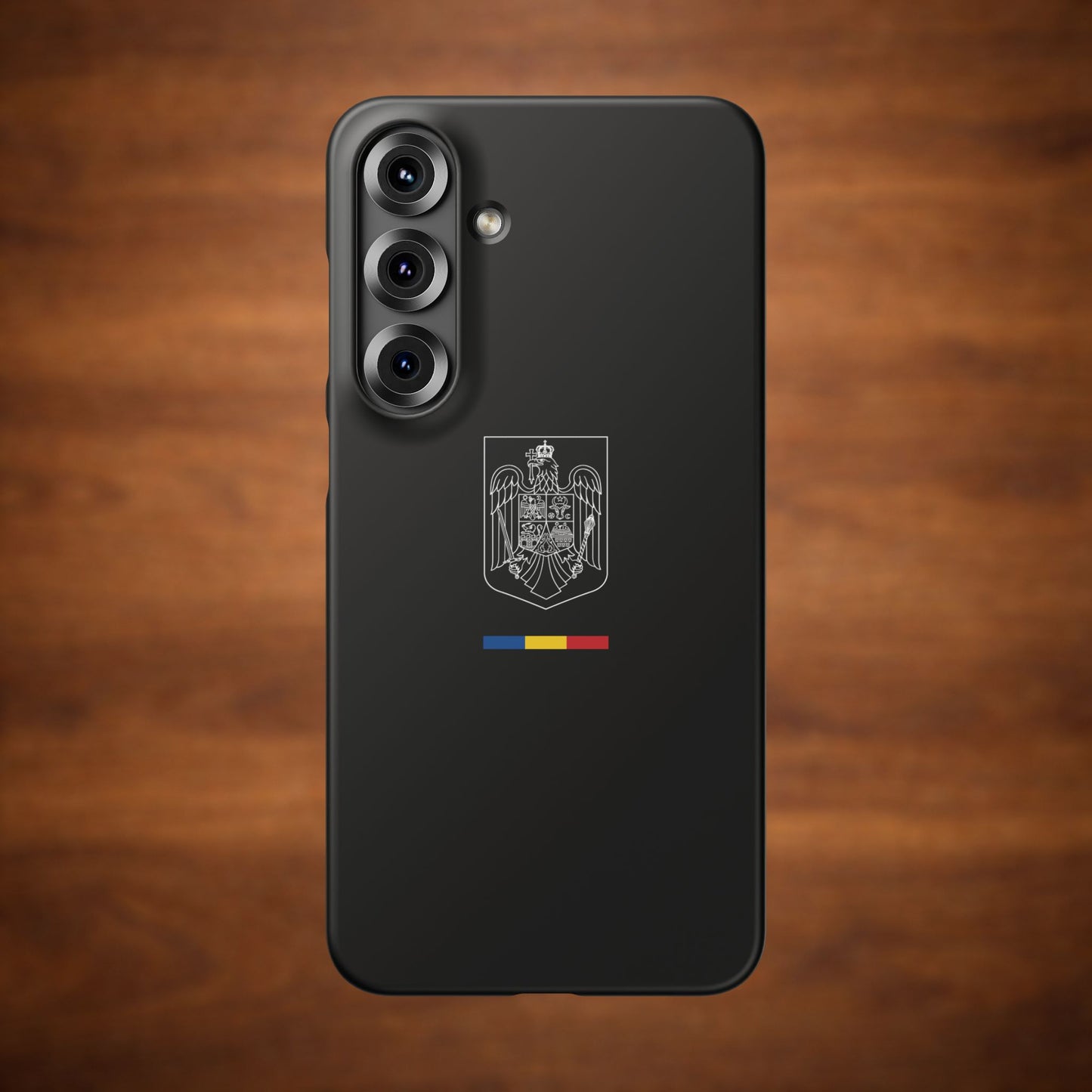 Husă cu stema României alb-negru si tricolor