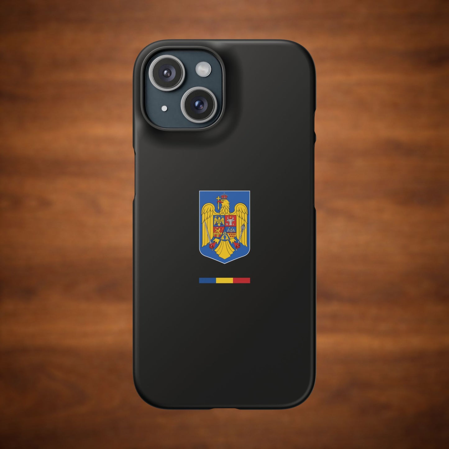 Husă cu stema României (color) și tricolor