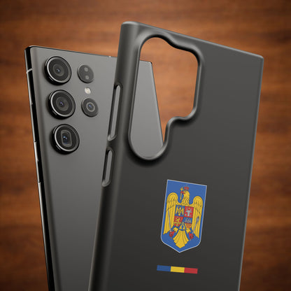 Husă cu stema României (color) și tricolor