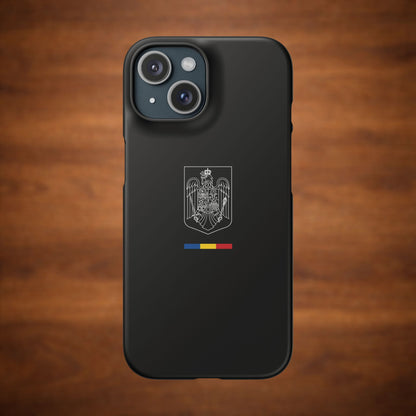 Husă cu stema României alb-negru si tricolor