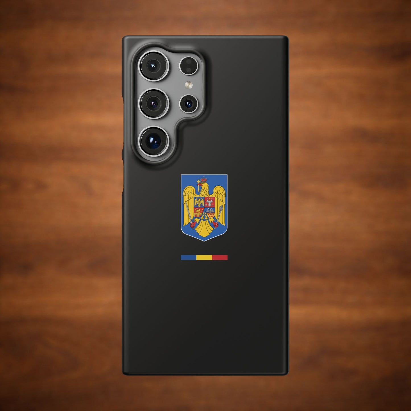 Husă cu stema României (color) și tricolor