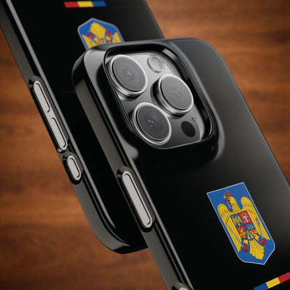 Husă cu stema României (color) și tricolor