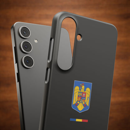 Husă cu stema României (color) și tricolor