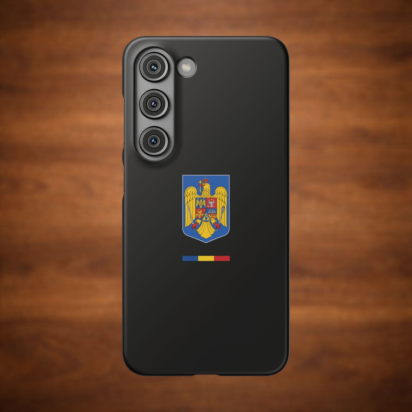 Husă cu stema României (color) și tricolor