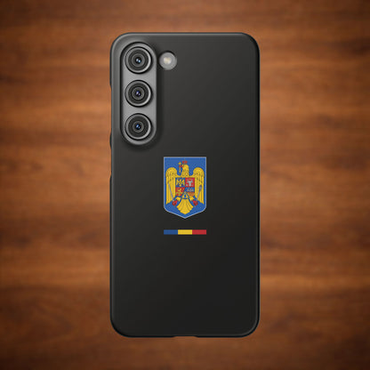 Husă cu stema României (color) și tricolor