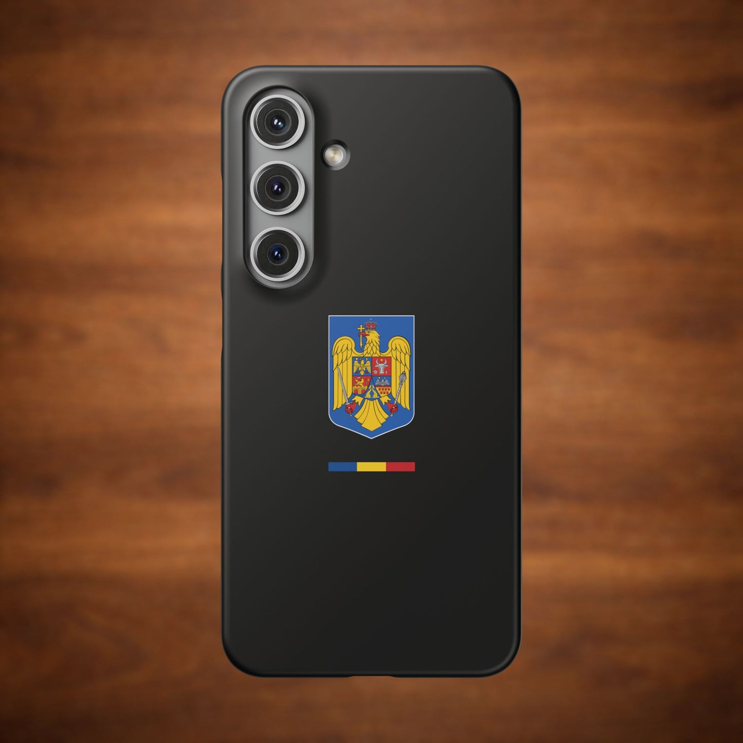 Husă cu stema României (color) și tricolor