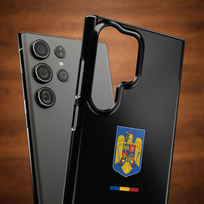 Husă cu stema României (color) și tricolor