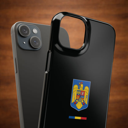 Husă cu stema României (color) și tricolor