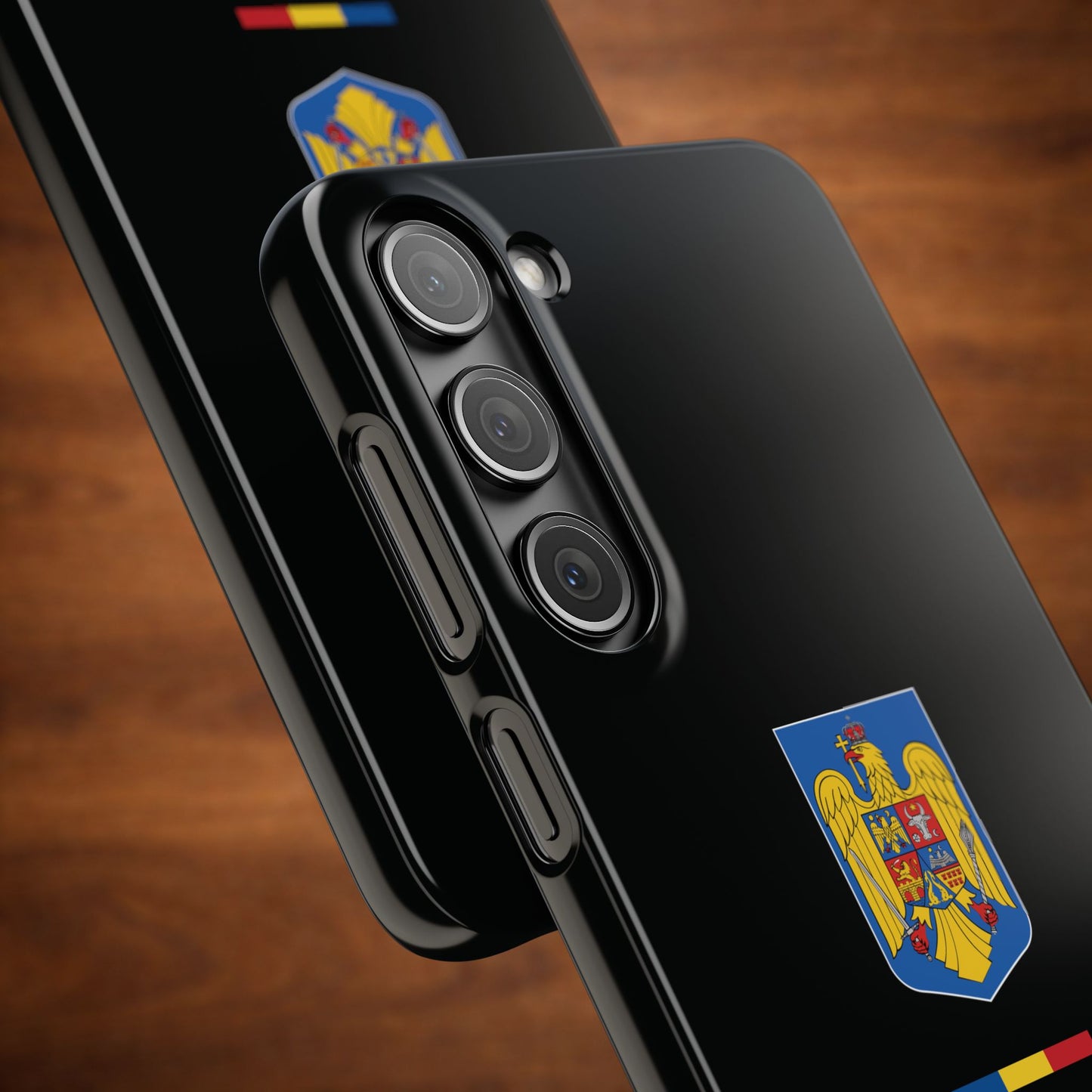 Husă cu stema României (color) și tricolor