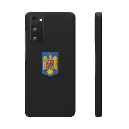 Husă rigidă neagră - Stema României color